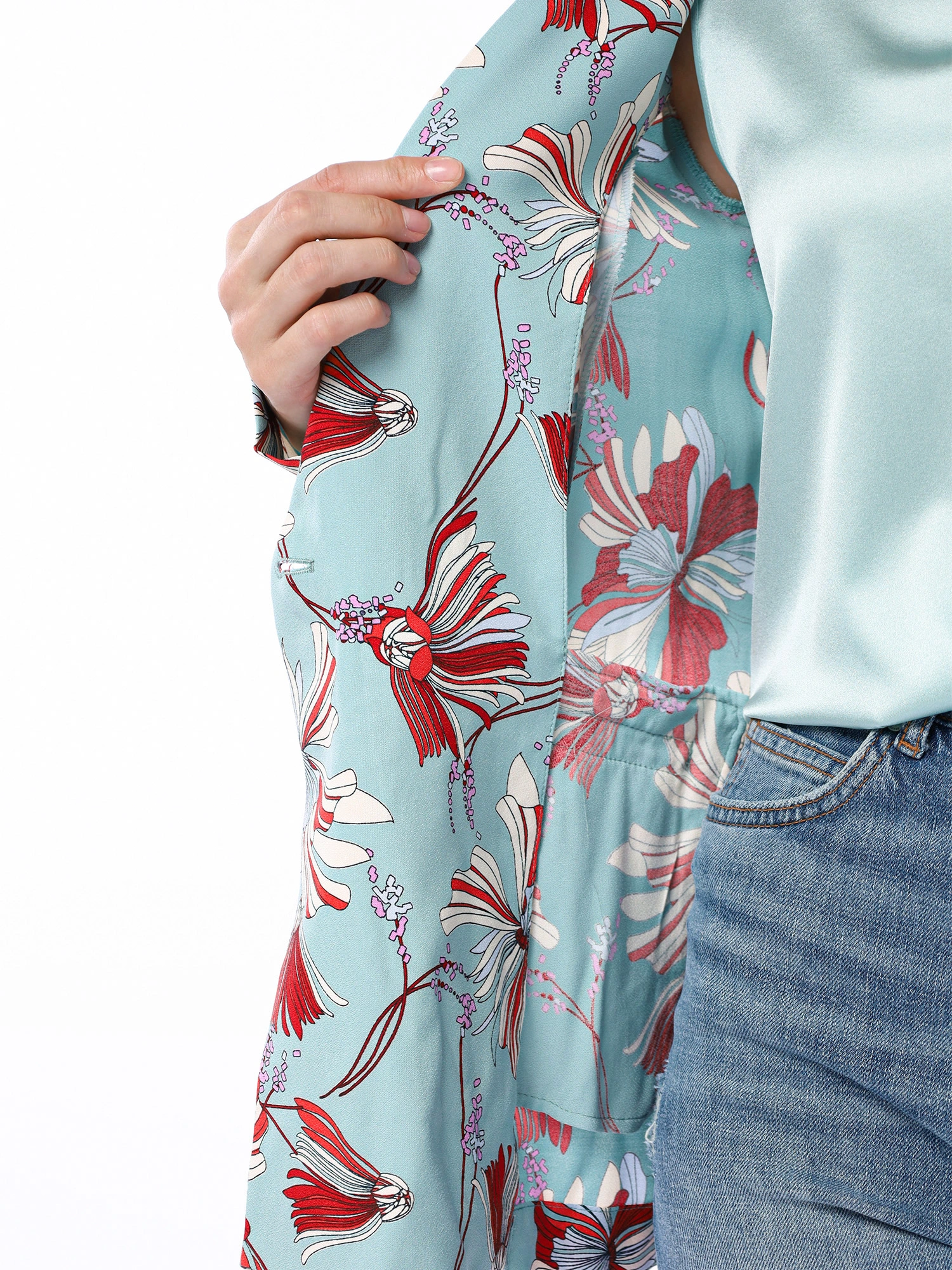 Жакет из вискозы с принтом